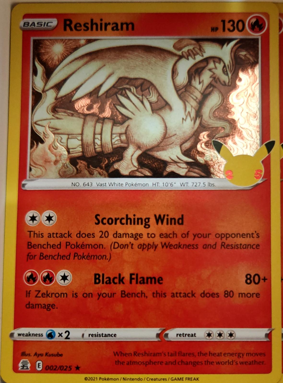 Reshiram - 002/025 - Holo - CELEBRATIONS - Pokemon - Rare | AA06-18