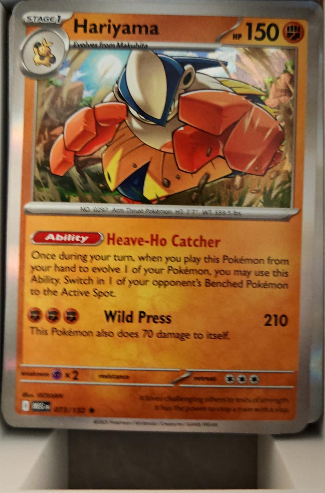 Hariyama - 073/132 - Holo - MEGA EVOLUTION - Pokemon - Rare | AA38-75