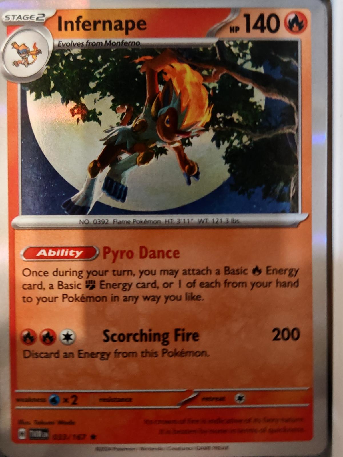 Infernape - 033/167 - Holo - TWILIGHT MASQUERADE - Pokemon - Rare | AA74-12