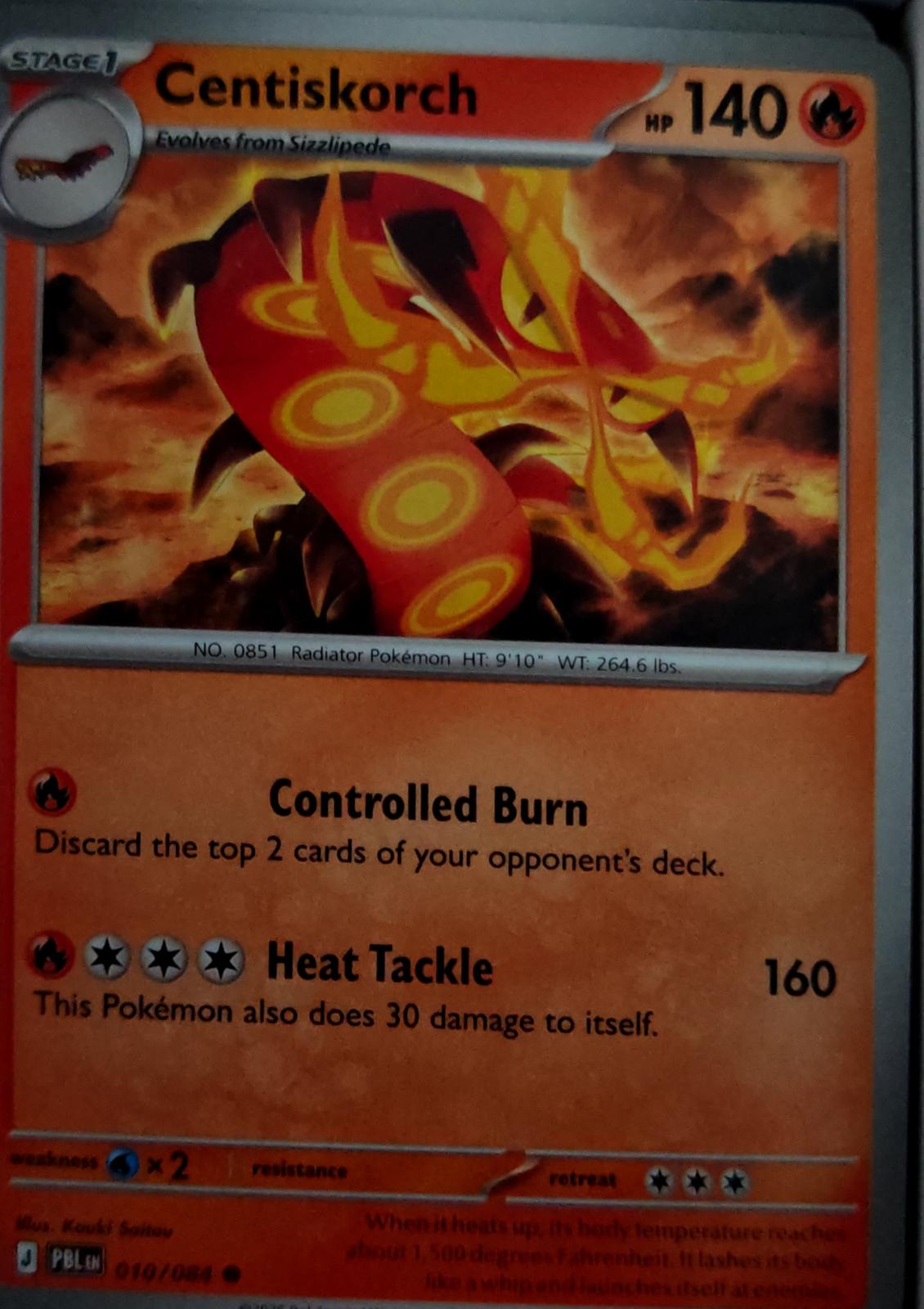 Centiskorch - 010/084 - - PITCH BLACK - Pokemon - Common | AA64-49
