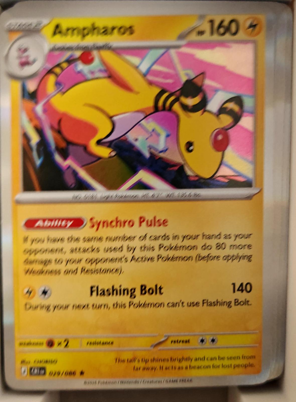 Ampharos - 029/086 - Holo - CHAOS RISING - Pokemon - Rare | AA38-66
