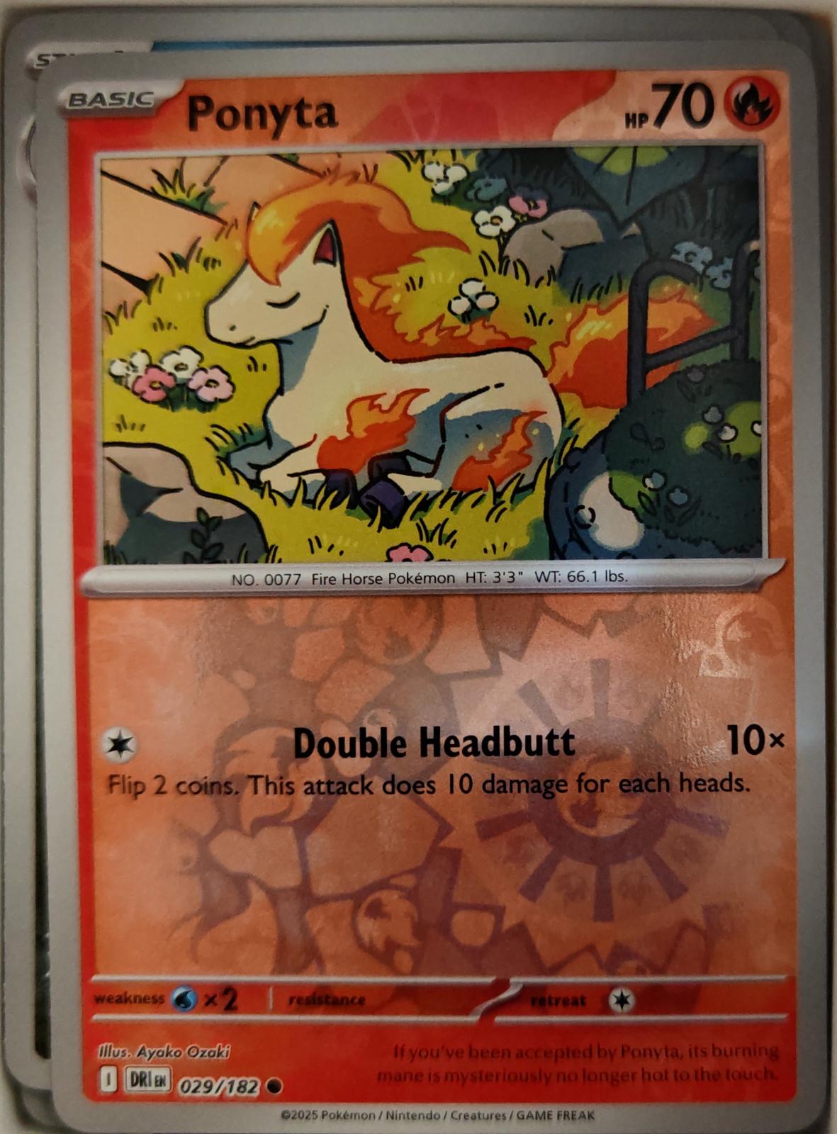 Ponyta - 029/182 - Reverse Holo - DESTINED RIVALS - Pokemon - Common | AA19-23