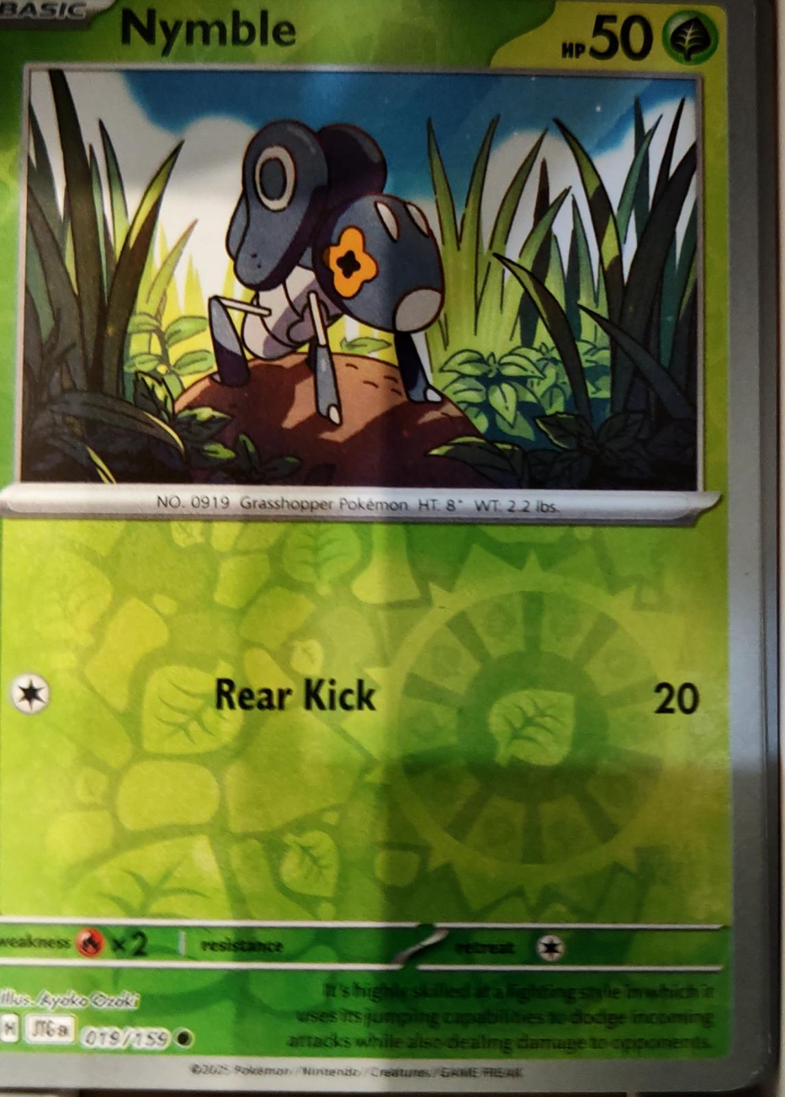 Nymble - 019/159 - Reverse Holo - JOURNEY TOGETHER - Pokemon - Common | AA72-40