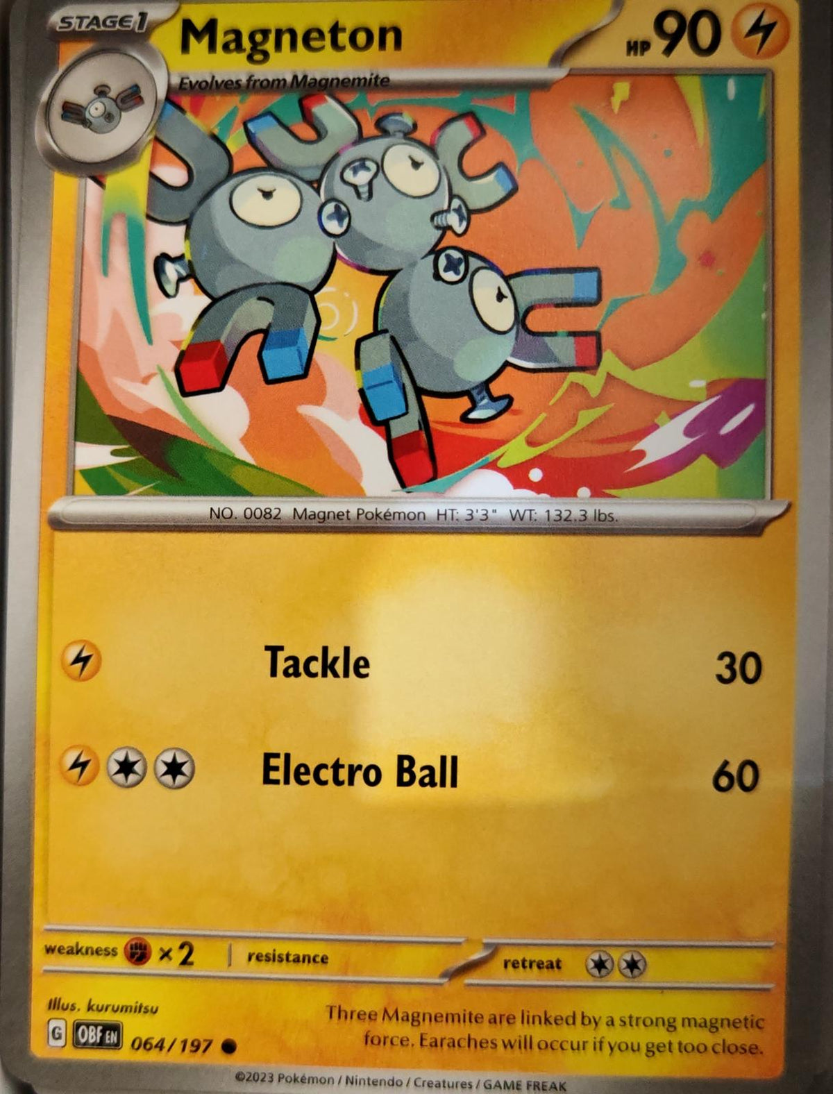 Magneton - 064/197 - - OBSIDIAN FLAMES - Pokemon - Common | AA05-61