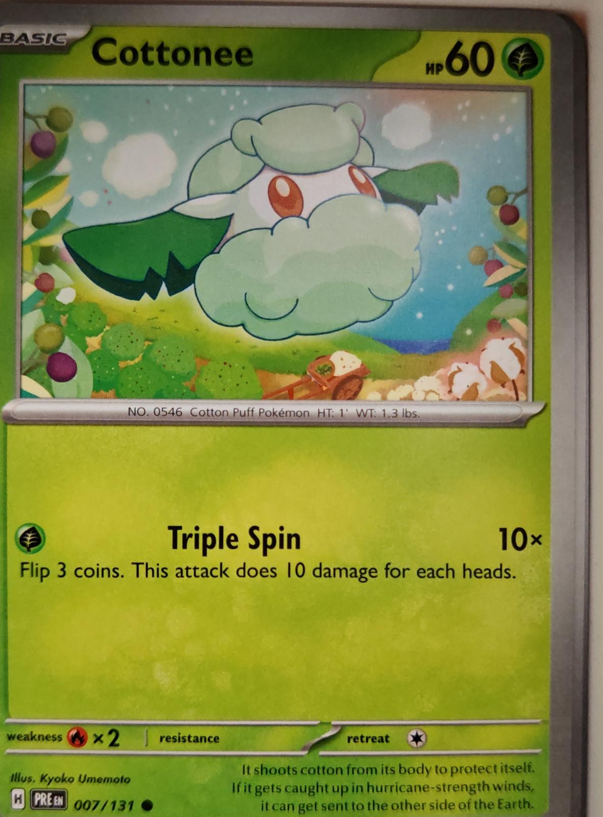 Cottonee - 007/131 - - PRISMATIC EVOLUTIONS - Pokemon - Common | AA03-14