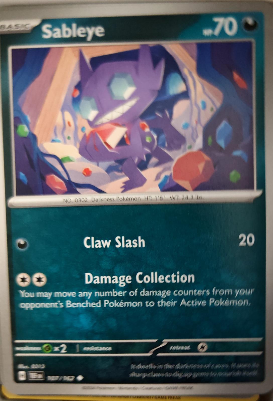 Sableye - 107/162 - - TEMPORAL FORCES - Pokemon - Uncommon | AA21-96
