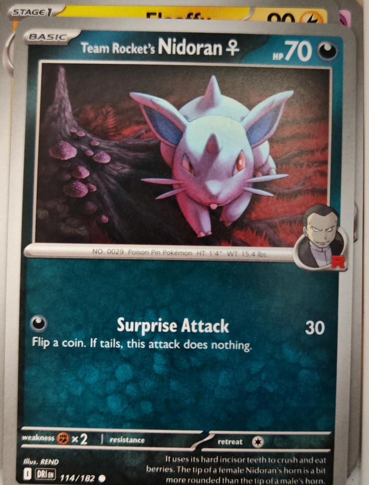 Team Rocket's NidoranF - 114/182 - - DESTINED RIVALS - Pokemon - Common | AA10-8