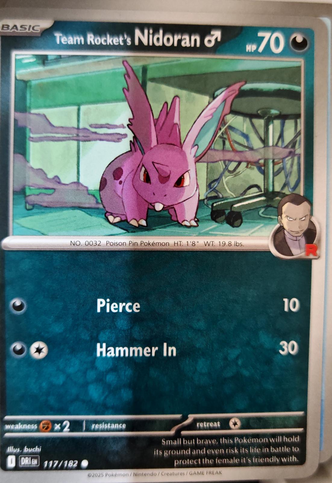 Team Rocket's NidoranM - 117/182 - - DESTINED RIVALS - Pokemon - | AA07-92