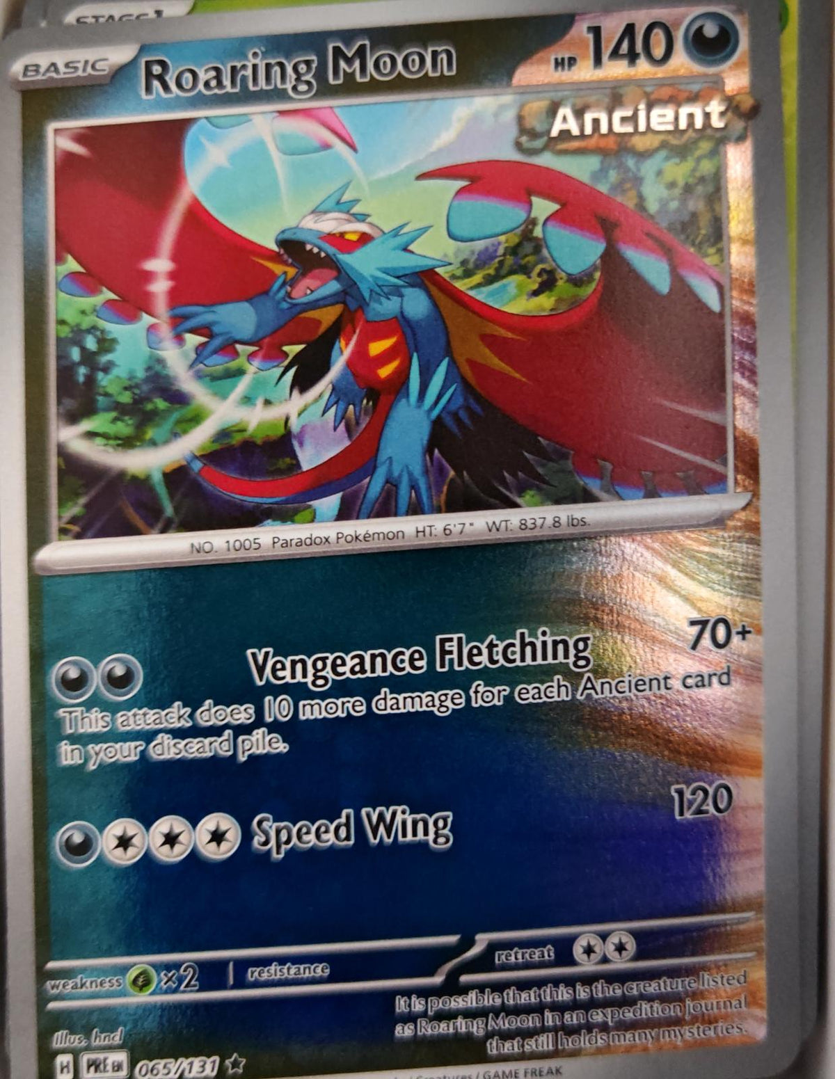 Roaring Moon - 065/131 - Reverse Holo - PRISMATIC EVOLUTIONS - Pokemon - | AA26-97