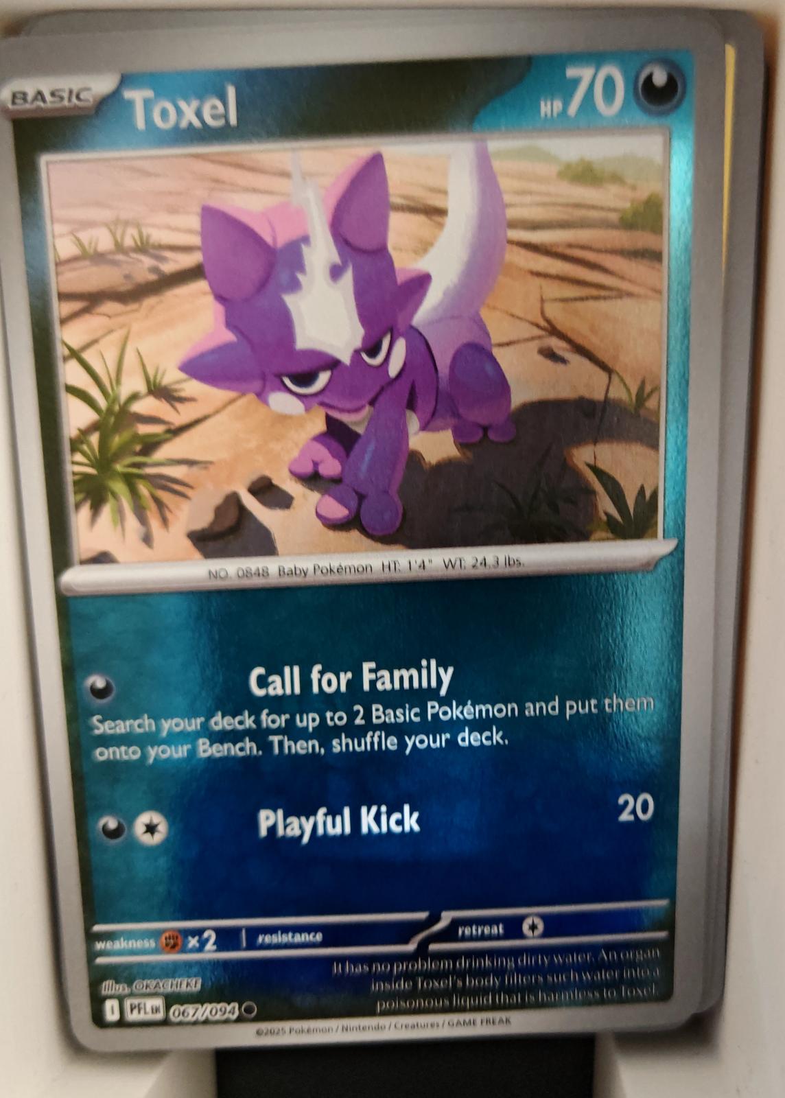 Toxel - 067/094 - Reverse Holo - PHANTASMAL FLAMES - Pokemon - Common | AA19-70