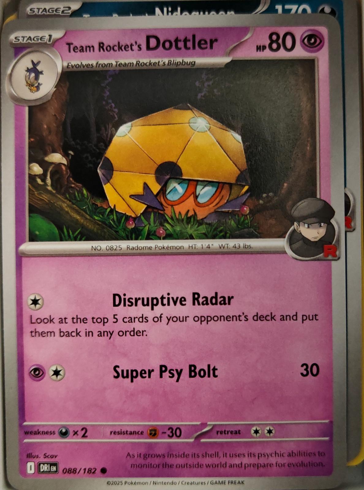 Team Rocket's Dottler - 088/182 - - DESTINED RIVALS - Pokemon - Common | AA10-16