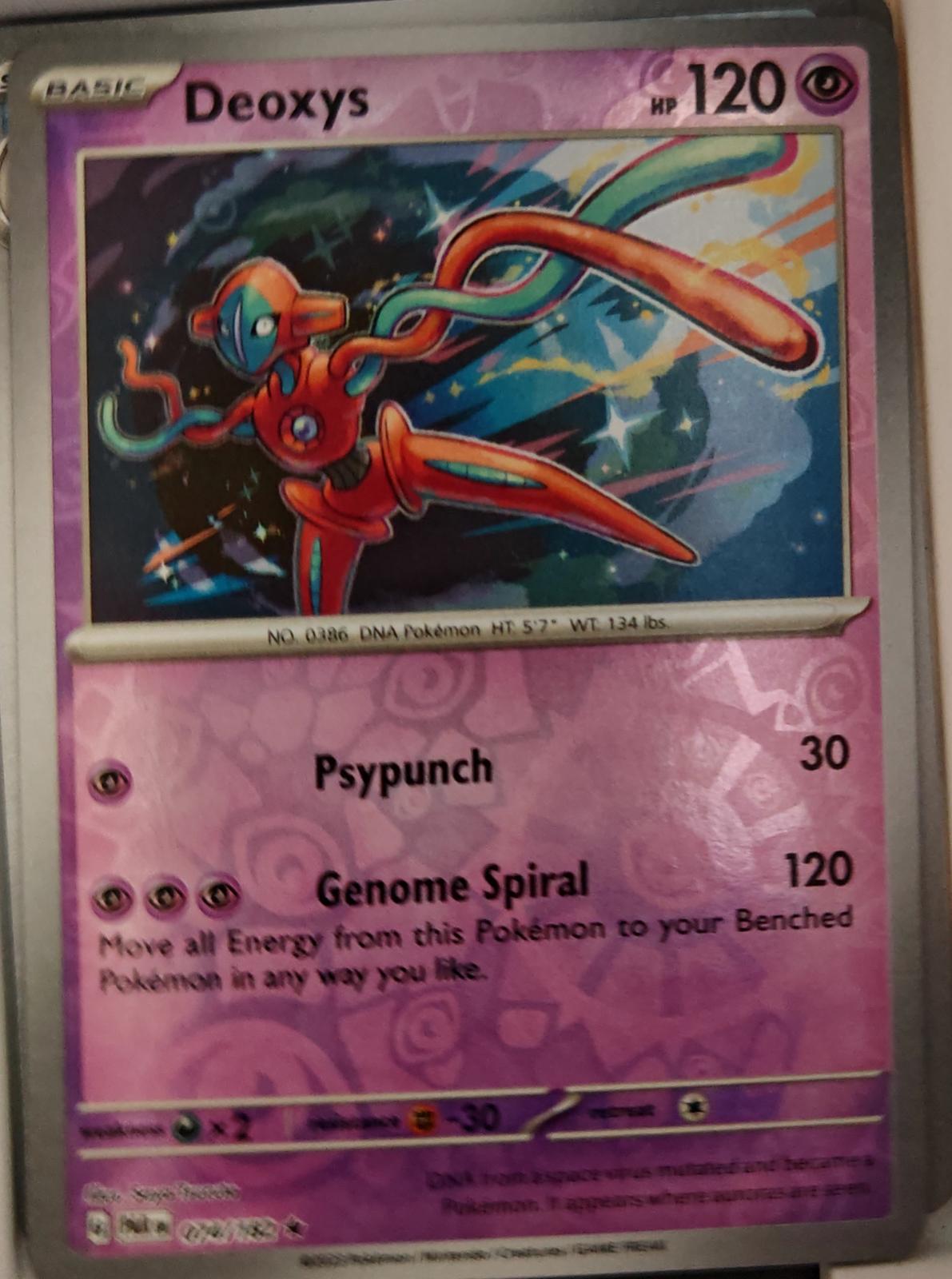 Deoxys - 074/182 - Reverse Holo - PARADOX RIFT - Pokemon - Rare | AA35-6