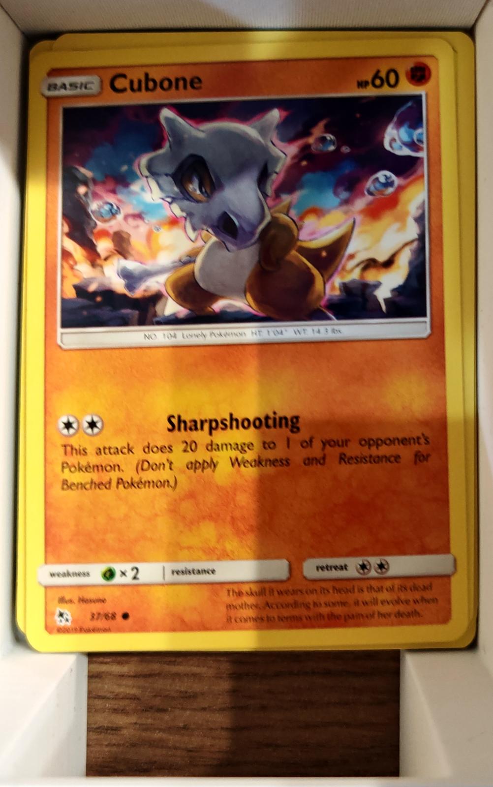 Cubone - 37/68 - - HIDDEN FATES - Pokemon - Common | AA71-21