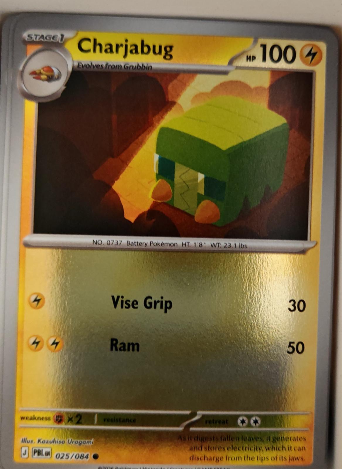 Charjabug - 025/084 - Reverse Holo - PITCH BLACK - Pokemon - Common | AA26-21