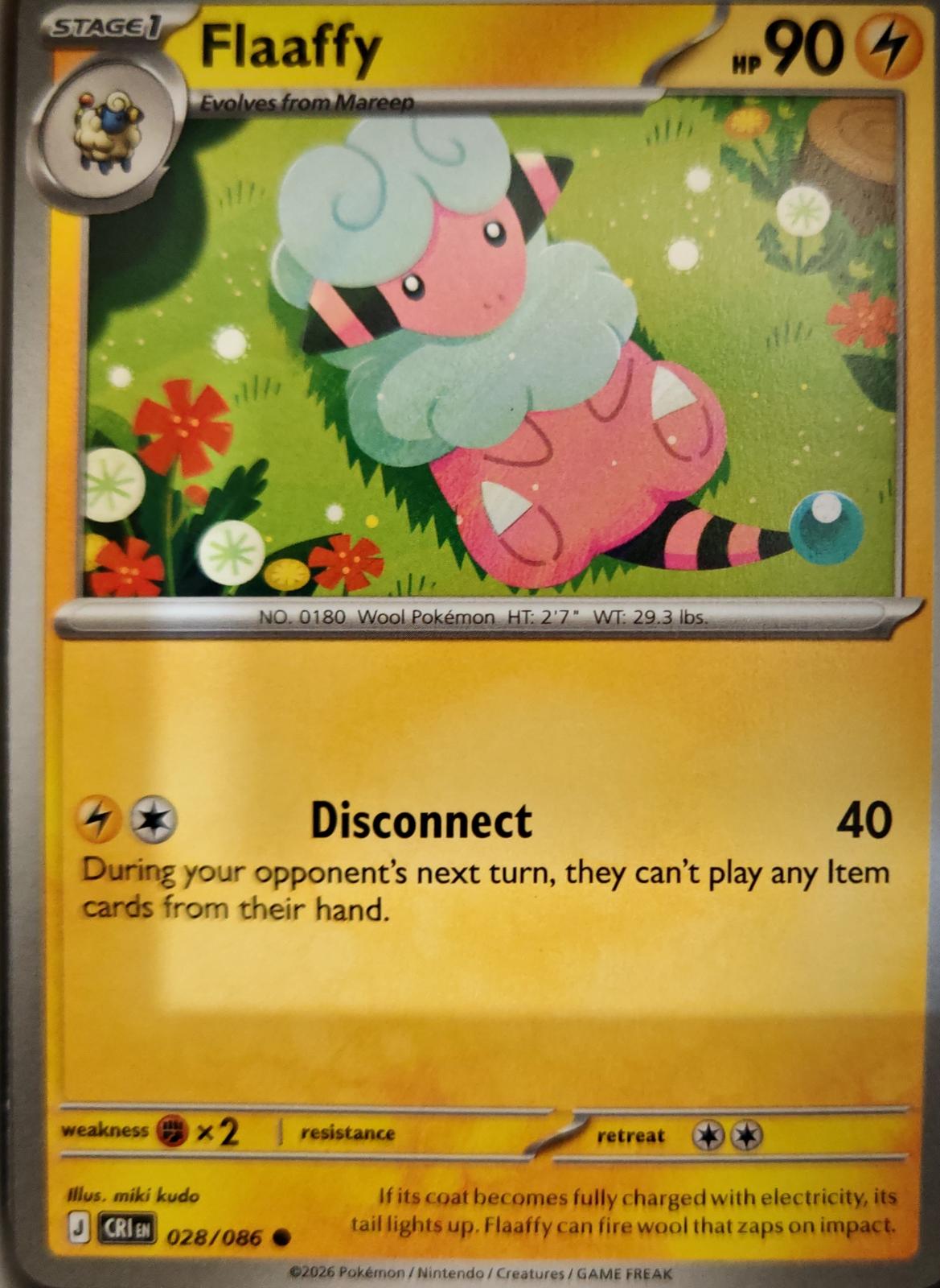 Flaaffy - 028/086 - - CHAOS RISING - Pokemon - Common | AA09-93