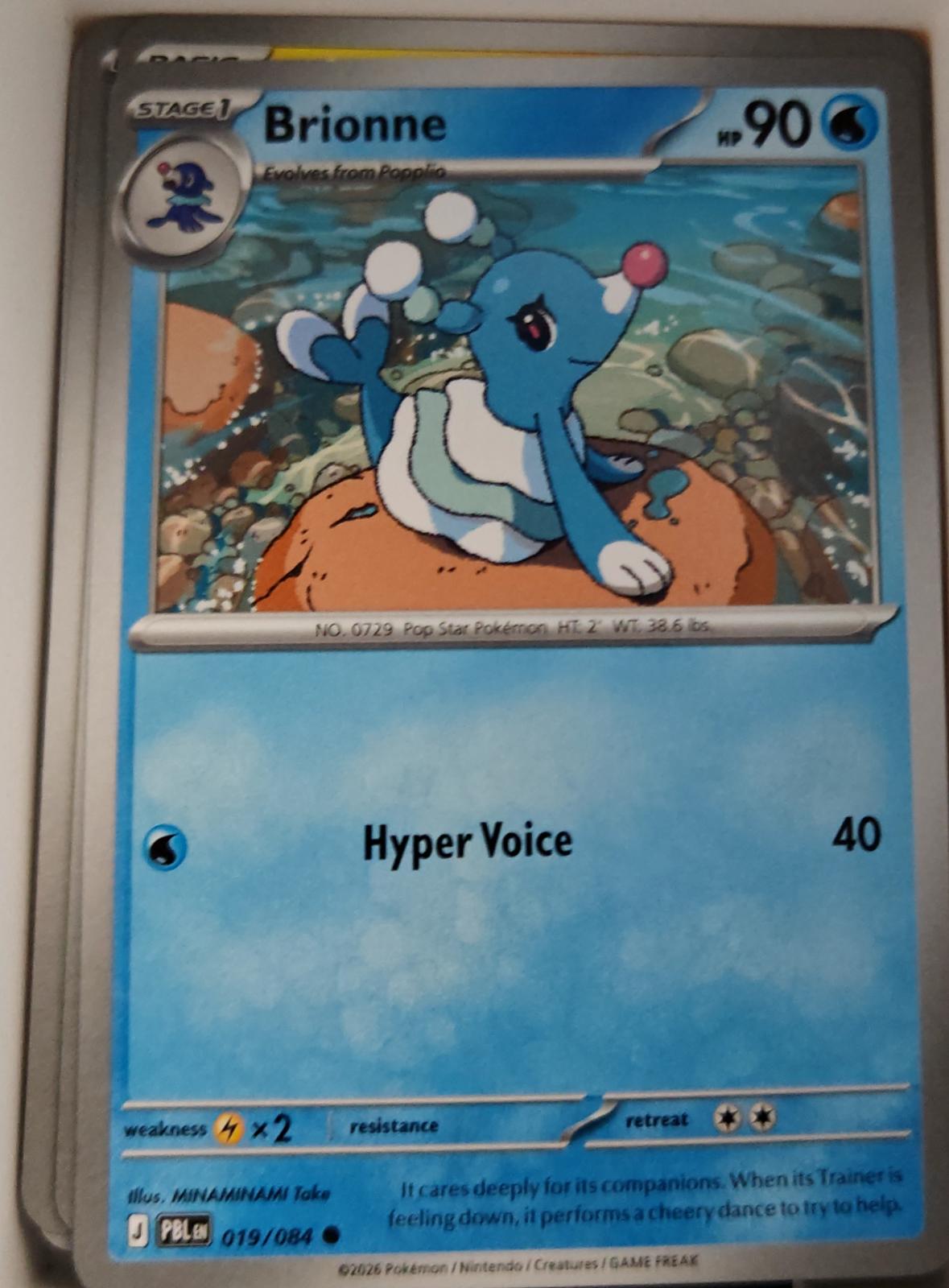 Brionne - 019/084 - - PITCH BLACK - Pokemon - Common | AA17-33