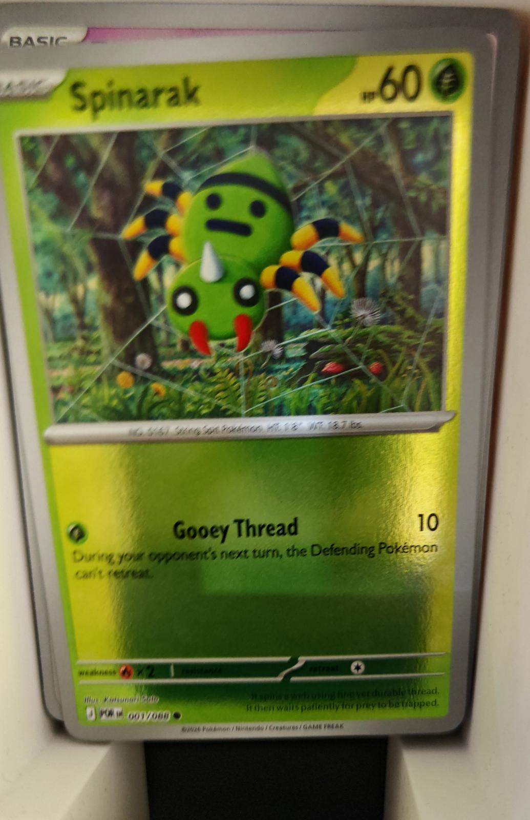 Spinarak - 001/088 - Reverse Holo - PERFECT ORDER - Pokemon - Common | AA18-67