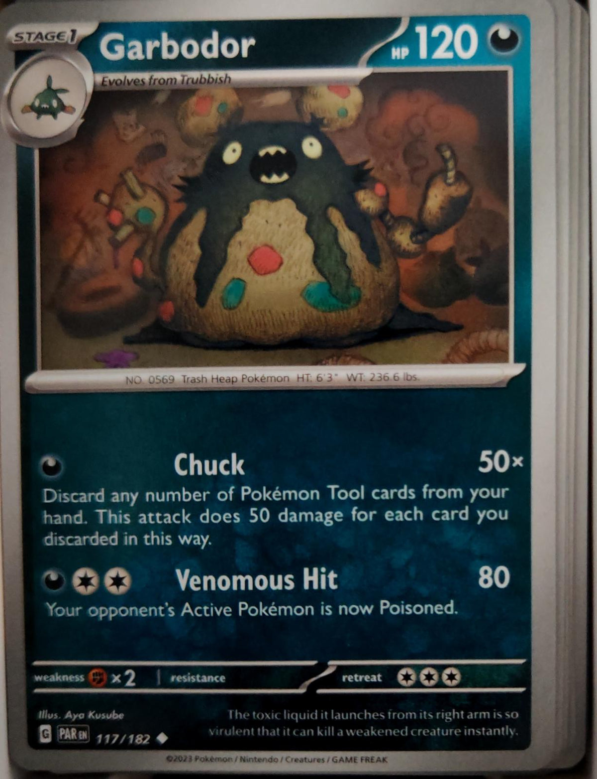 Garbodor - 117/182 - - PARADOX RIFT - Pokemon - Uncommon | AA47-93