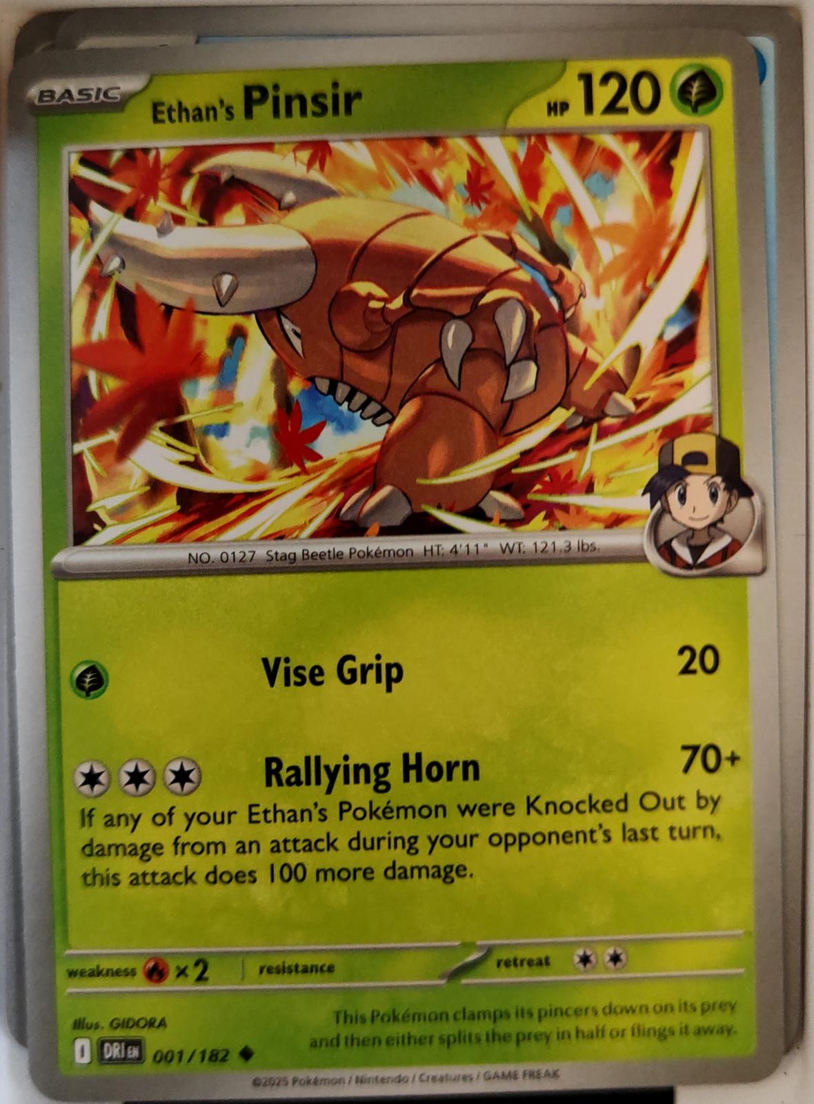 Ethan's Pinsir - 001/182 - - DESTINED RIVALS - Pokemon - Uncommon | AA07-6