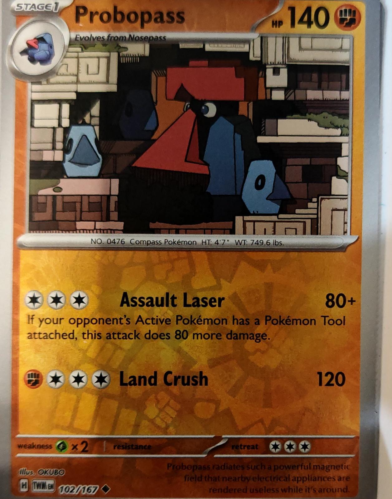 Probopass - 102/167 - Reverse Holo - TWILIGHT MASQUERADE - Pokemon - | AA75-2