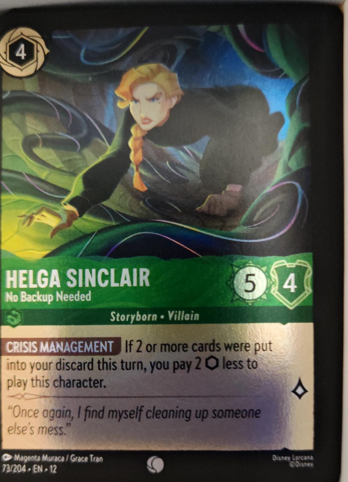 Helga Sinclair - No Backup Needed - 73/204 - Cold Foil - WILDS UNKNOWN - Lorcana - | LAA03-61