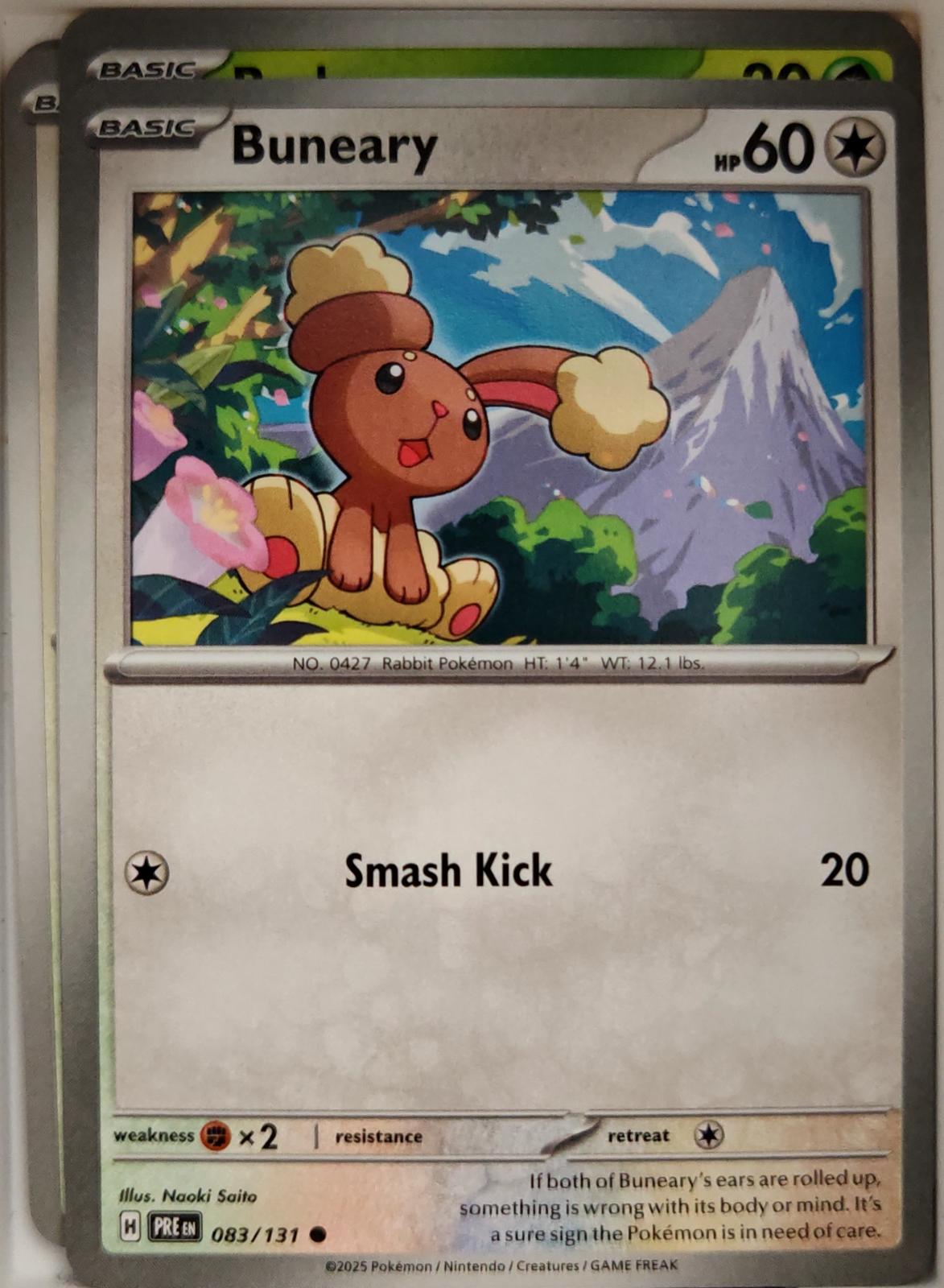 Buneary - 083/131 - - PRISMATIC EVOLUTIONS - Pokemon - Common | AA03-8