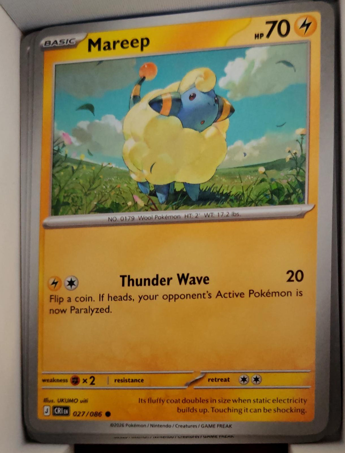 Mareep - 027/086 - - CHAOS RISING - Pokemon - Common | AA47-19