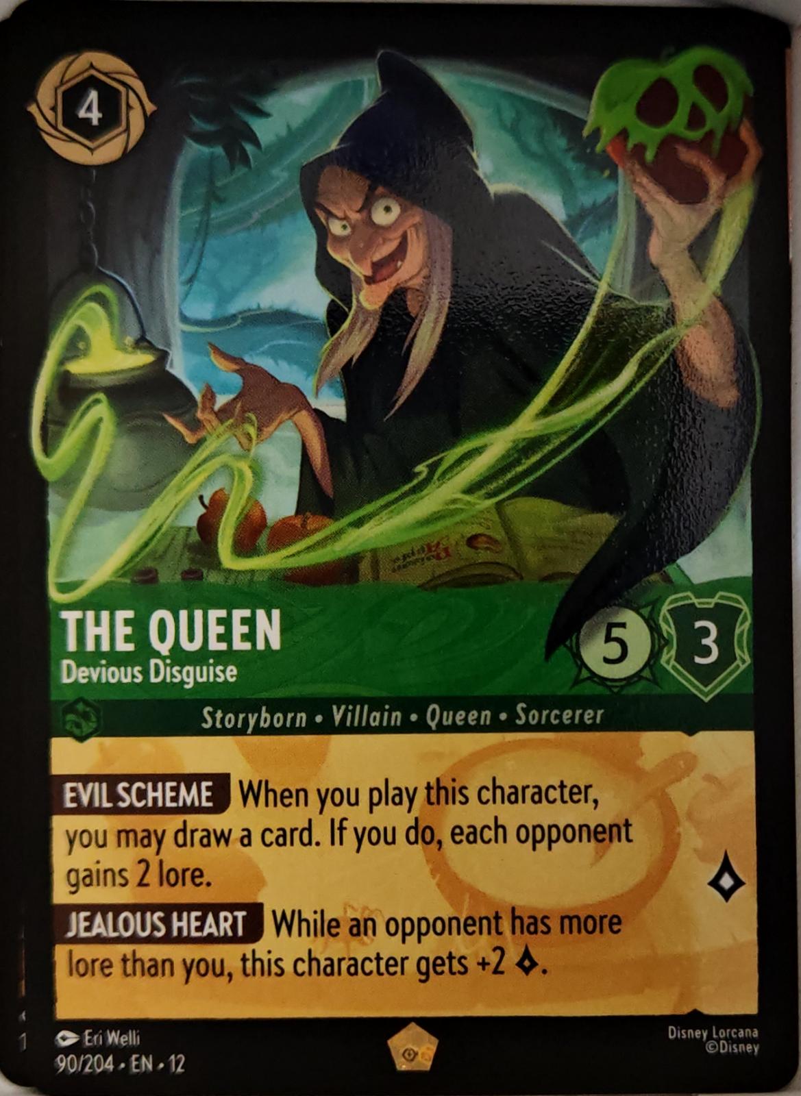 The Queen - Devious Disguise - 90/204 - - WILDS UNKNOWN - Lorcana - | LAA00-4