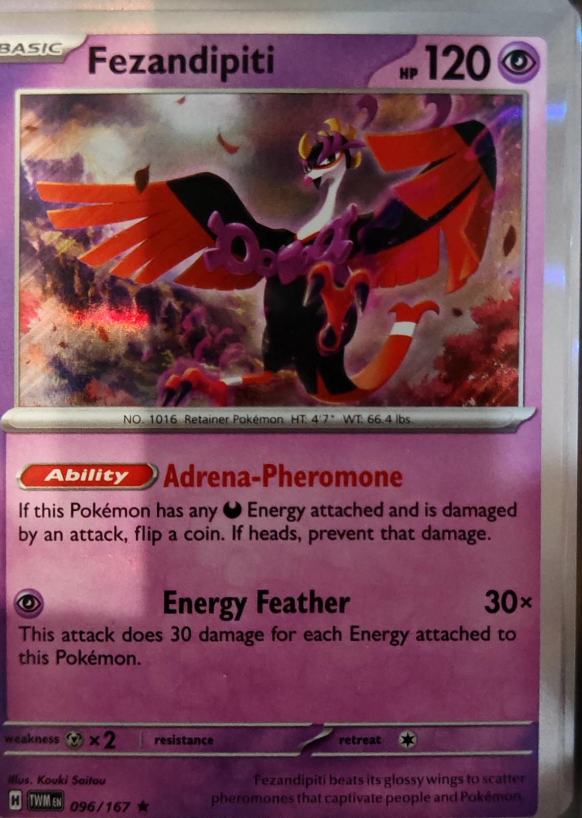 Fezandipiti - 096/167 - Holo - TWILIGHT MASQUERADE - Pokemon - Rare | AA74-14