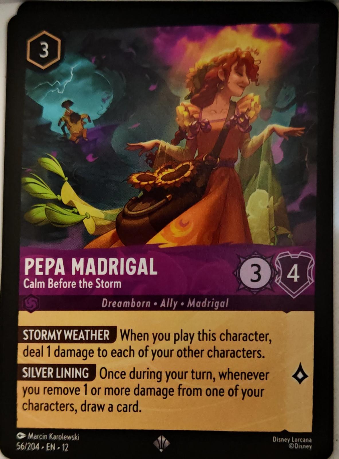 Pepa Madrigal - Calm Before the Storm - 56/204 - - WILDS UNKNOWN - Lorcana - | LAA01-5