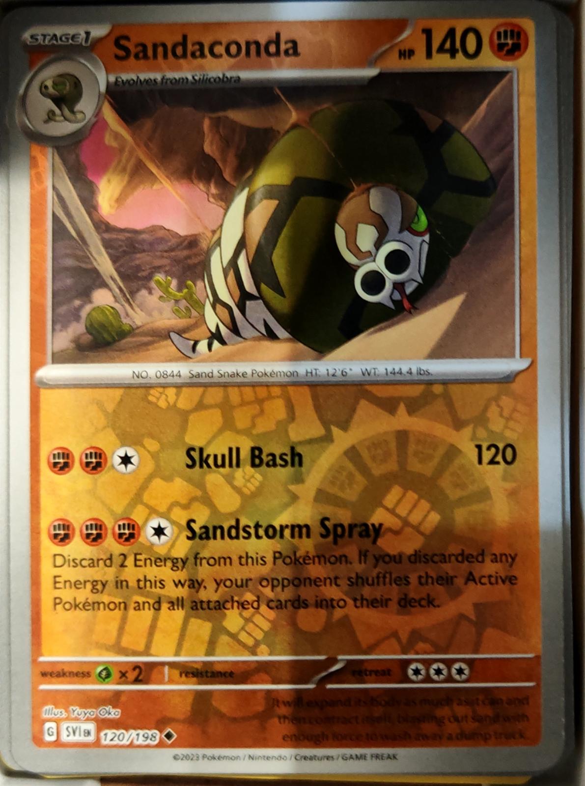 Sandaconda - 120/198 - Reverse Holo - SCARLET & VIOLET - Pokemon - | AA72-26