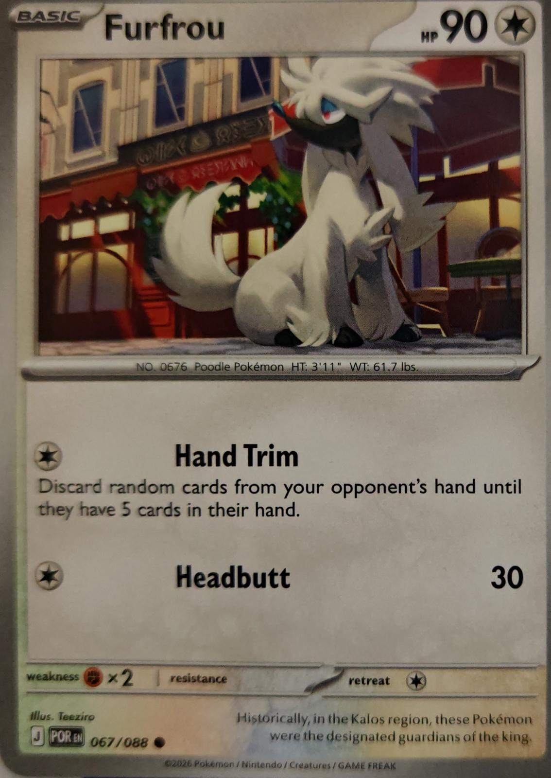 Furfrou - 067/088 - - PERFECT ORDER - Pokemon - Common | AA01-4