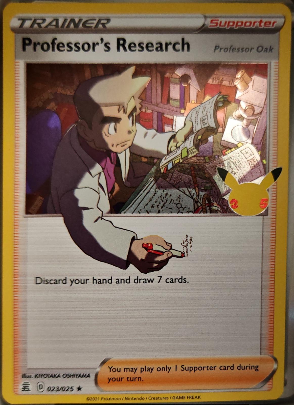 Professor's Research (Professor Oak) - 023/025 - Holo - CELEBRATIONS - Pokemon - | AA15-19