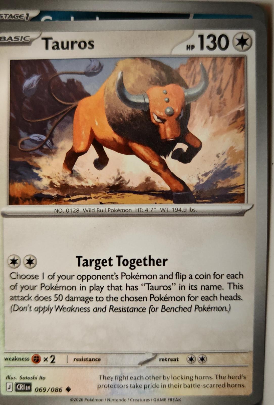 Tauros - 069/086 - - CHAOS RISING - Pokemon - Uncommon | AA08-88