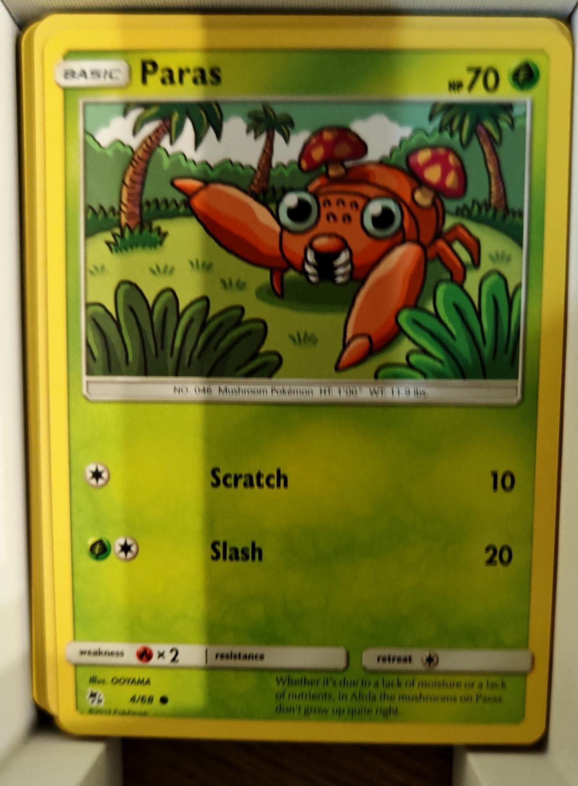 Paras - 4/68 - - HIDDEN FATES - Pokemon - Common | AA68-36