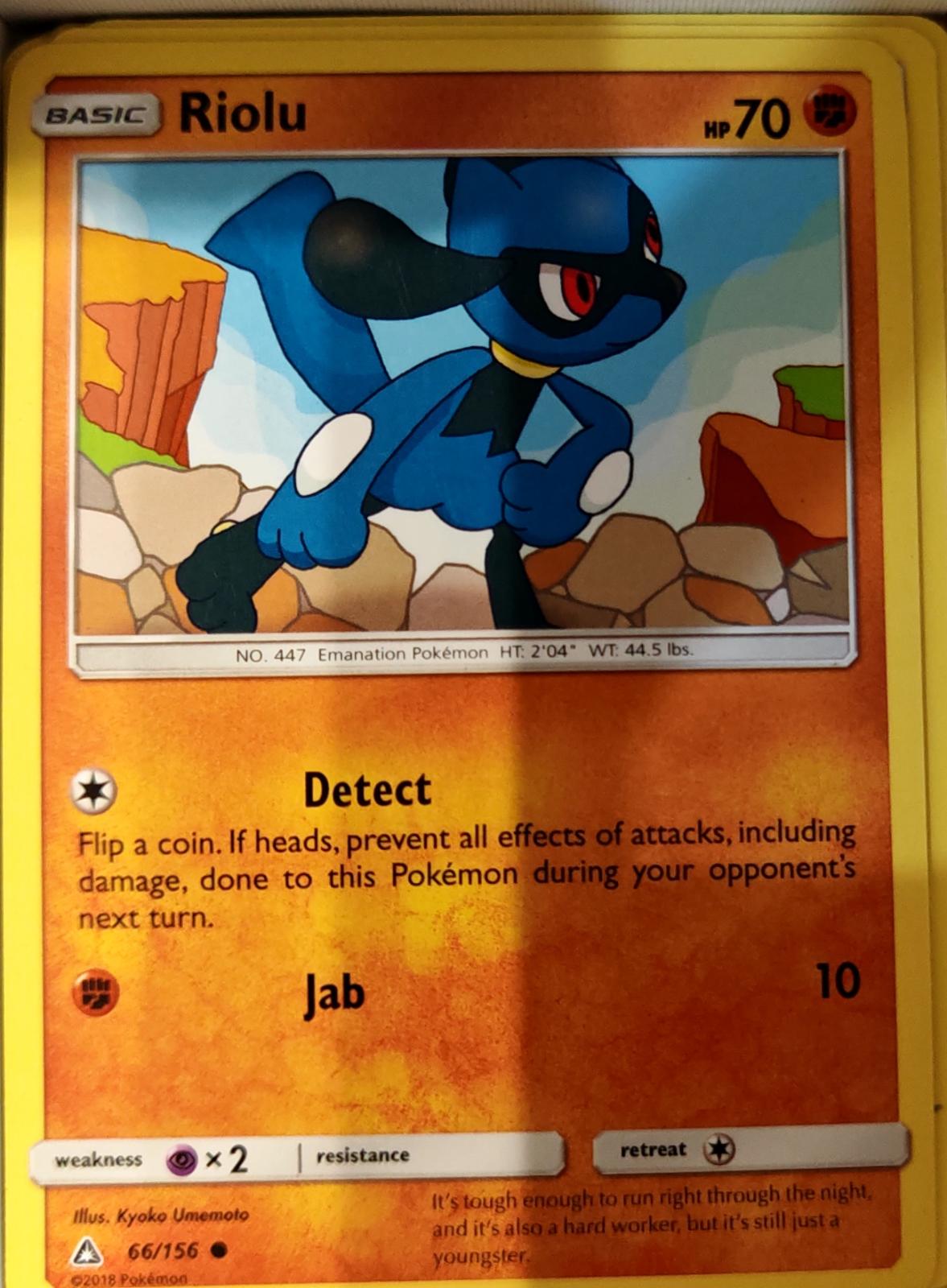 Riolu - 66/156 - - ULTRA PRISM - Pokemon - Common | AA66-18