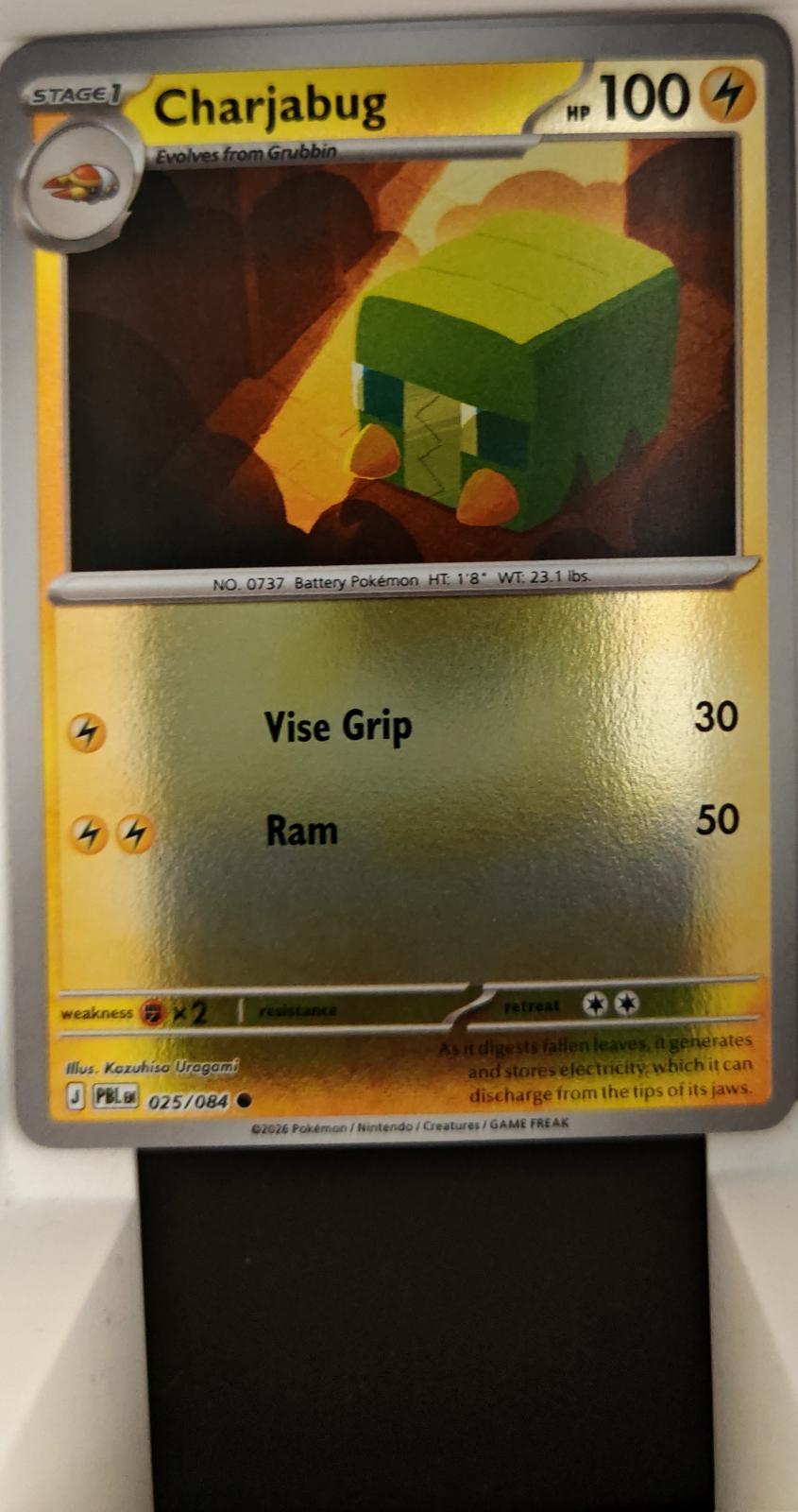 Charjabug - 025/084 - Reverse Holo - PITCH BLACK - Pokemon - Common | AA26-2