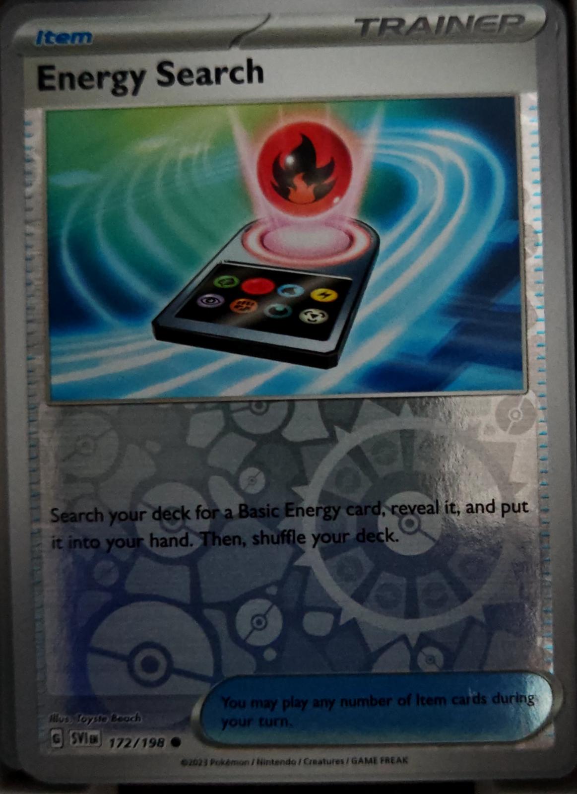 Energy Search - 172/198 - Reverse Holo - SCARLET & VIOLET - Pokemon - | AA44-61