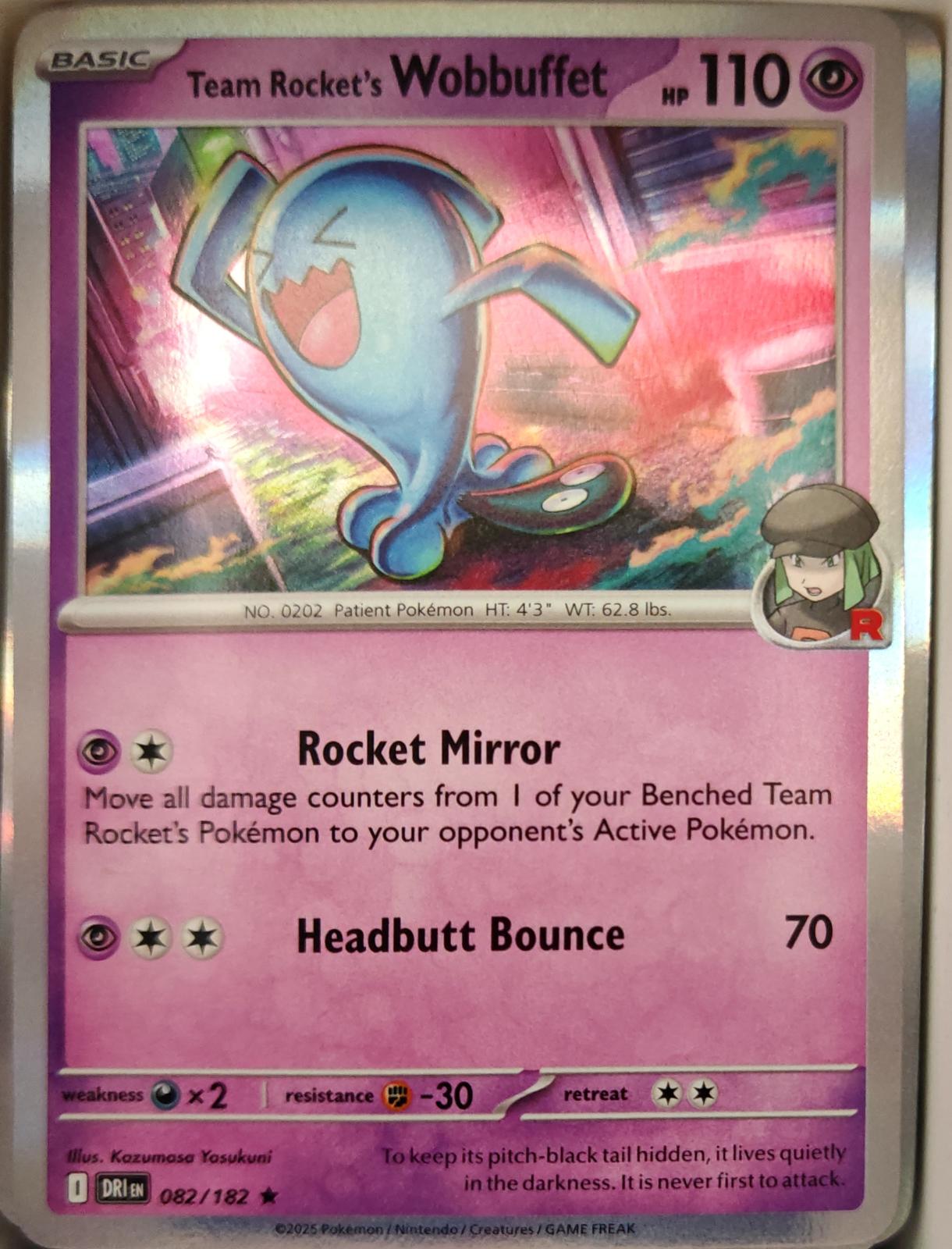 Team Rocket's Wobbuffet - 082/182 - Holo - DESTINED RIVALS - Pokemon - | AA13-64