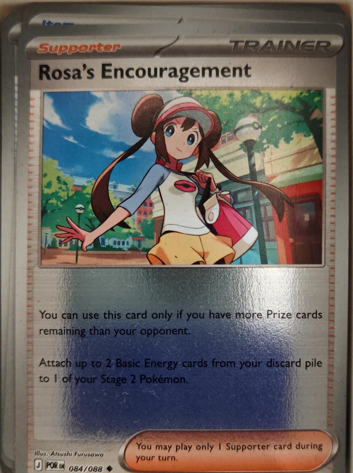 Rosa's Encouragement - 084/088 - Reverse Holo - PERFECT ORDER - Pokemon - | AA13-99