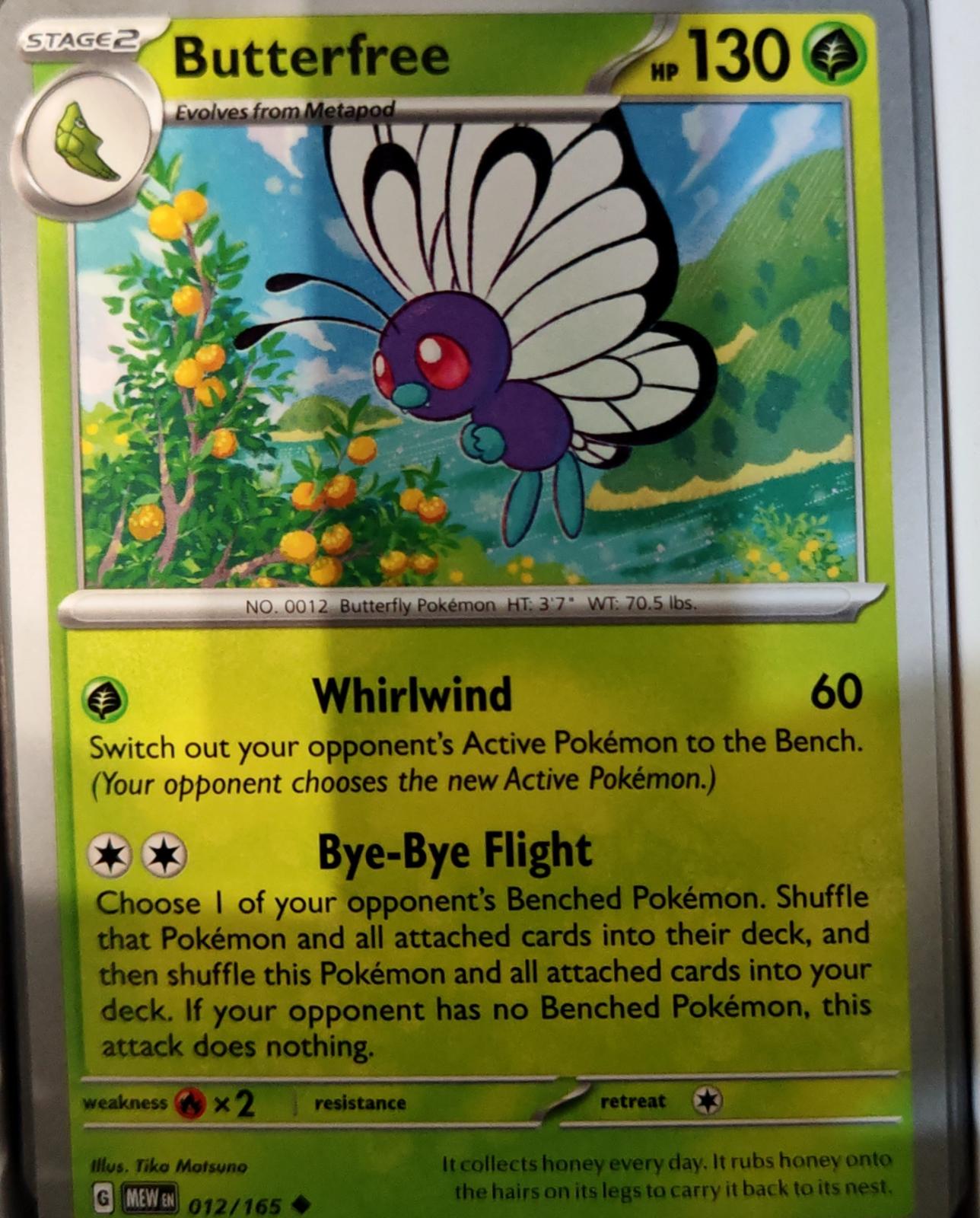 Butterfree - 012/165 - - 151 - Pokemon - Uncommon | AA74-30