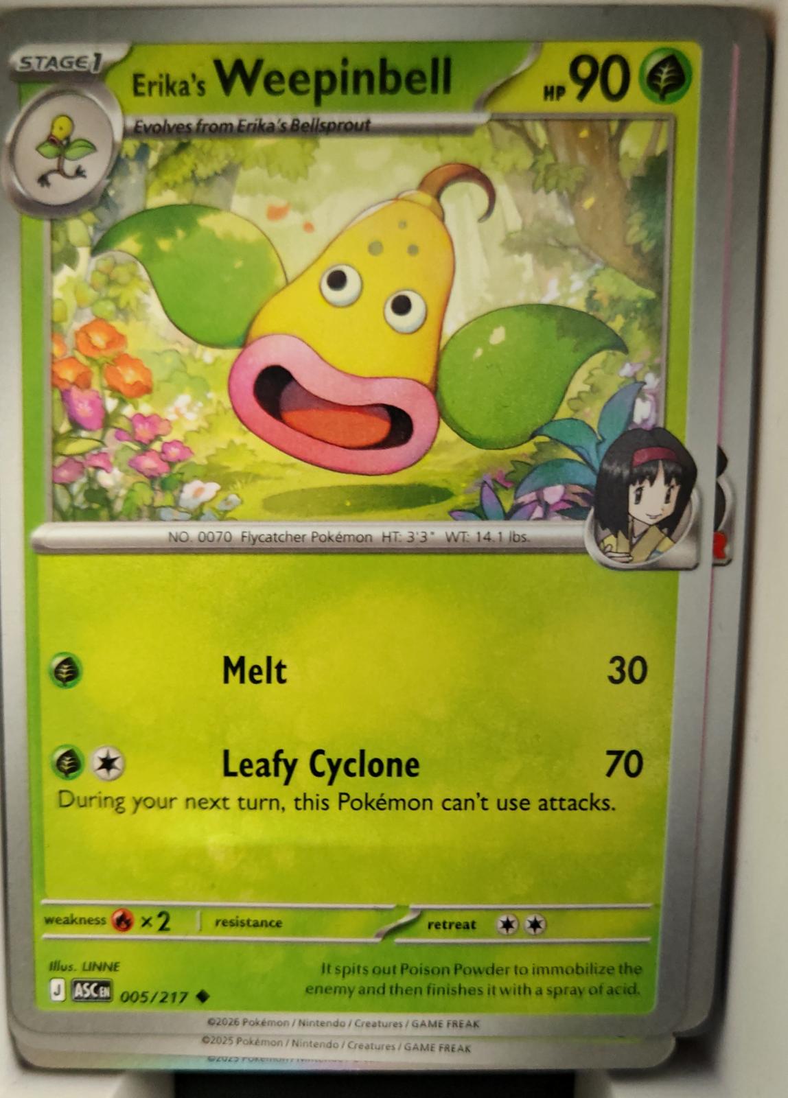Erika's Weepinbell - 005/217 - - ASCENDED HEROES - Pokemon - Uncommon | AA20-74