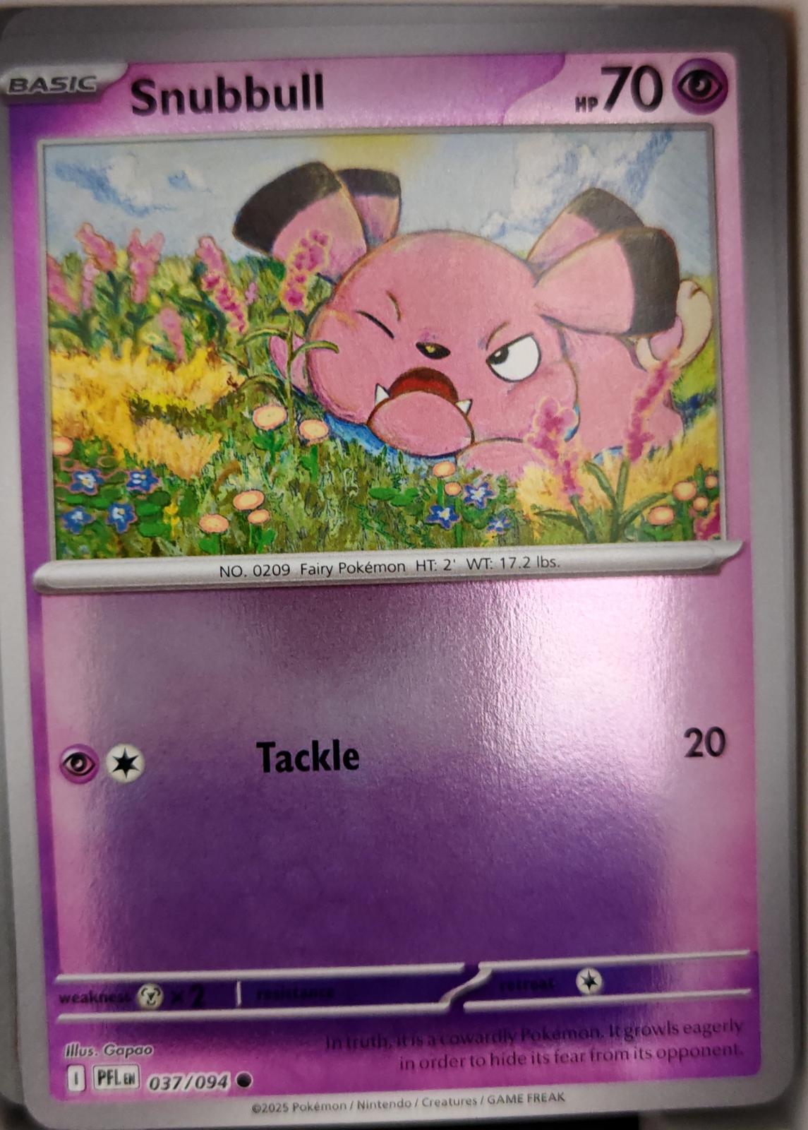 Snubbull - 037/094 - Reverse Holo - PHANTASMAL FLAMES - Pokemon - | AA04-50