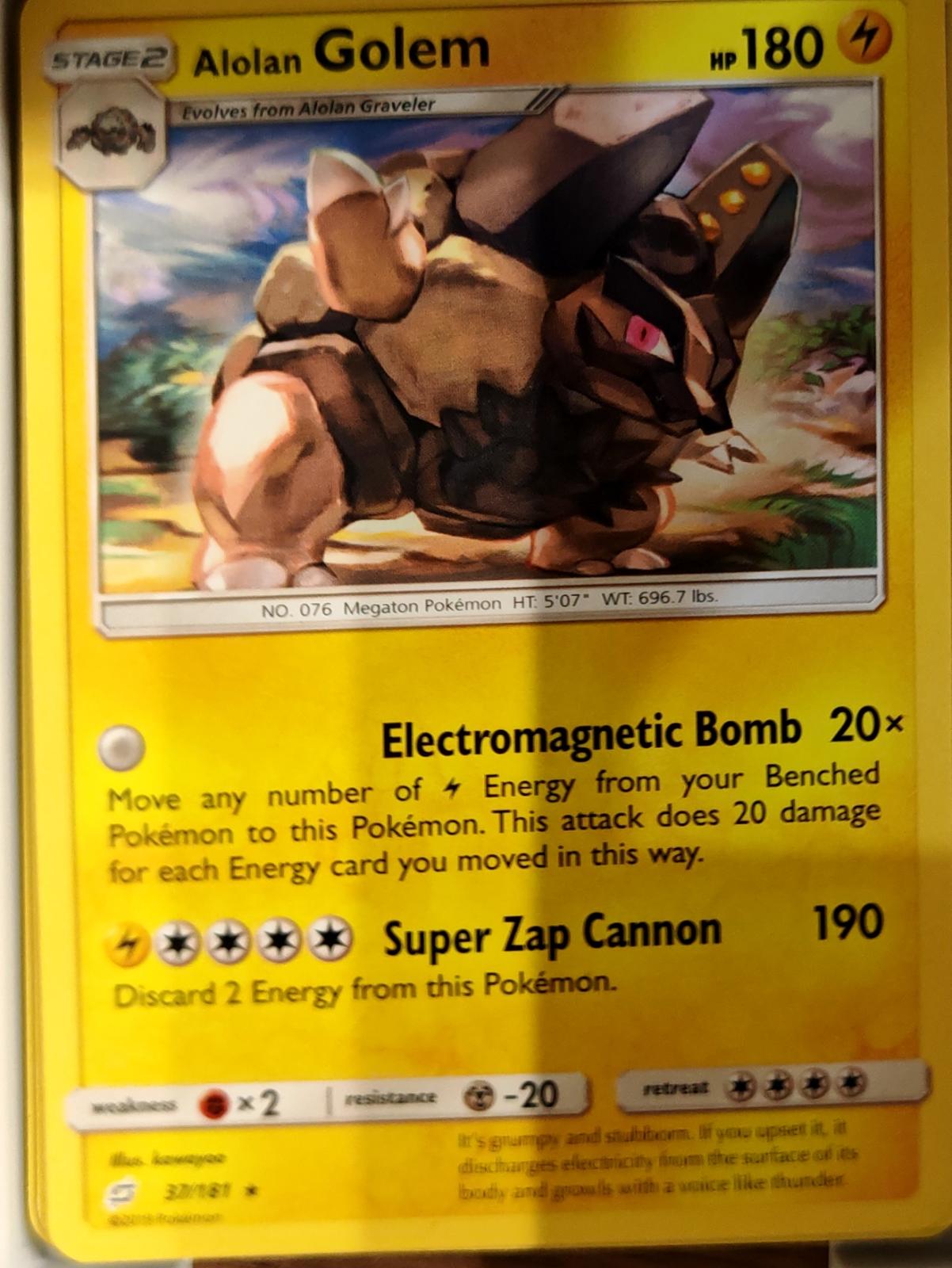Alolan Golem - 37/181 - - TEAM UP - Pokemon - Rare | AA66-22