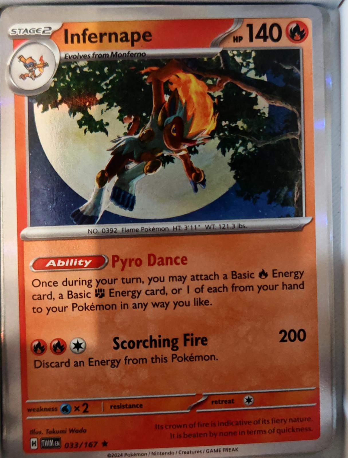 Infernape - 033/167 - Holo - TWILIGHT MASQUERADE - Pokemon - Rare | AA74-8