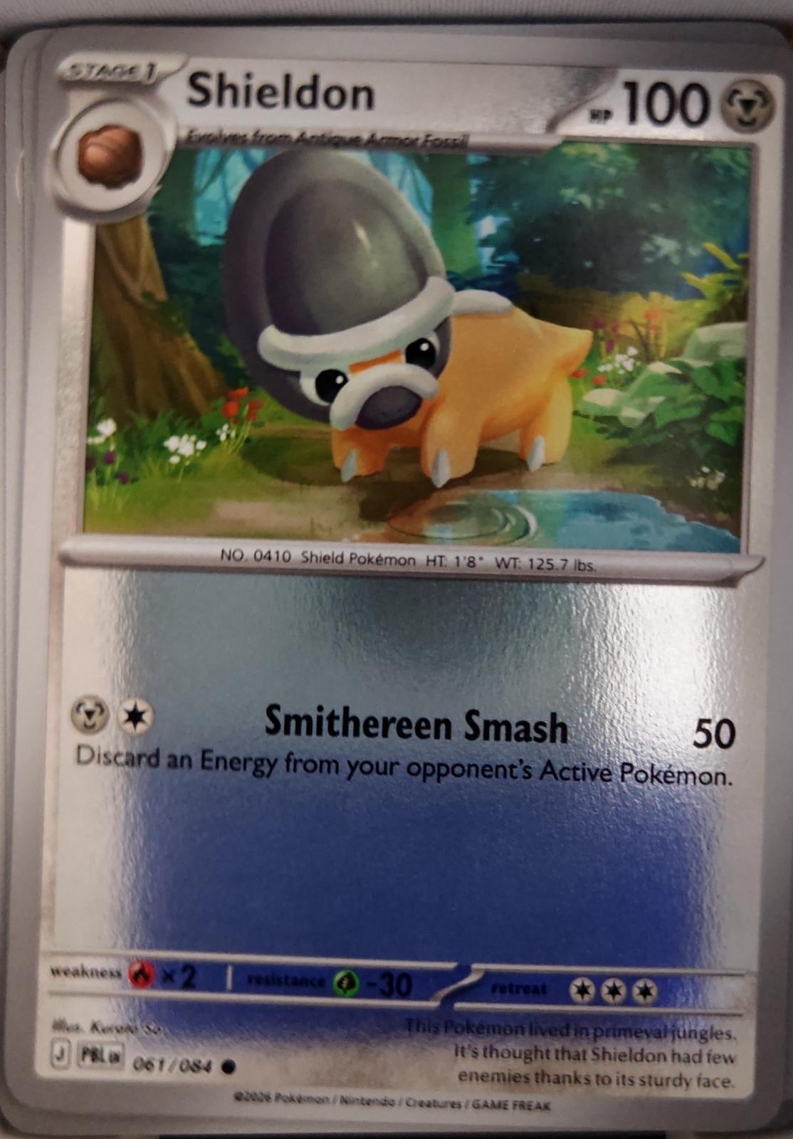 Shieldon - 061/084 - Reverse Holo - PITCH BLACK - Pokemon - Common | AA35-48