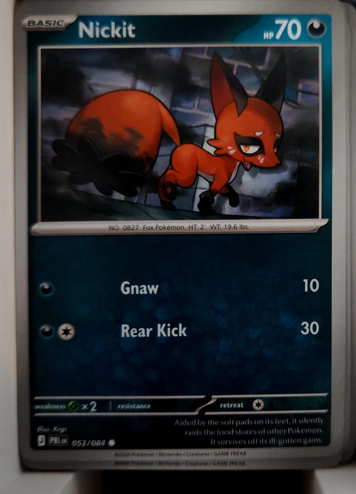 Nickit - 053/084 - - PITCH BLACK - Pokemon - Common | AA39-93