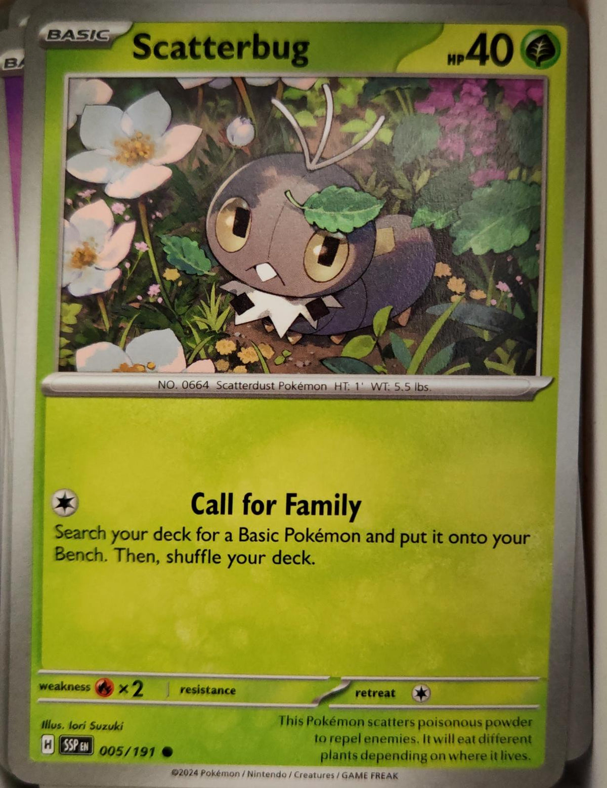 Scatterbug - 005/191 - - SURGING SPARKS - Pokemon - Common | AA09-42