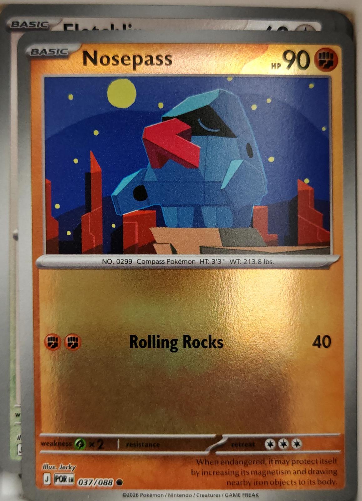 Nosepass - 037/088 - Reverse Holo - PERFECT ORDER - Pokemon - Common | AA04-10