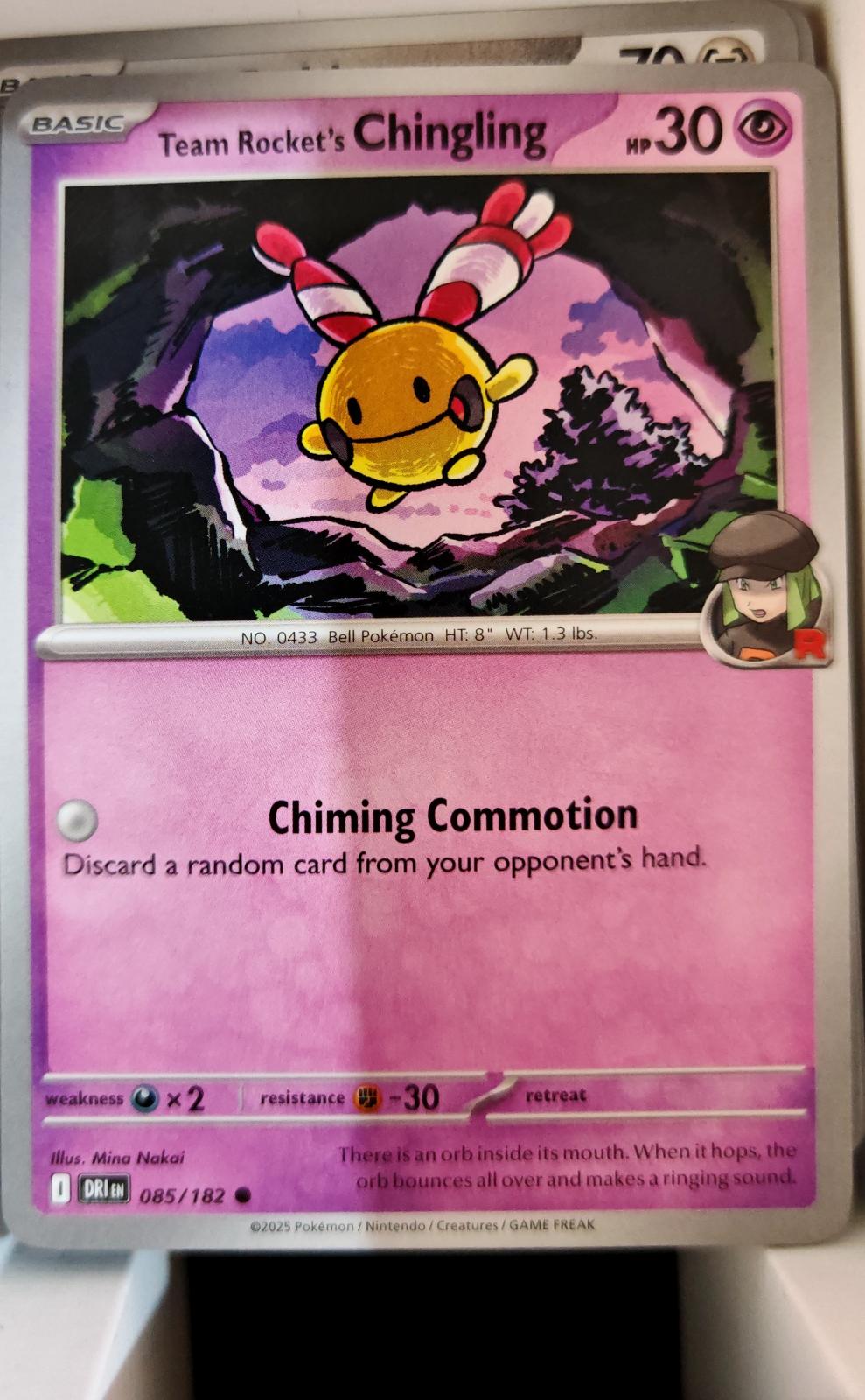 Team Rocket's Chingling - 085/182 - - DESTINED RIVALS - Pokemon - | AA07-96